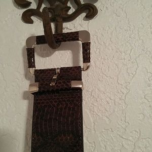 White House Black Market Vegan Snake Belt SZ S